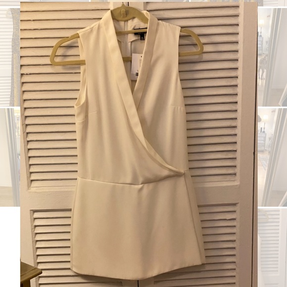 Topshop White Romper Dress - Size 2 - Picture 1 of 5